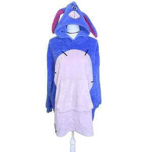 Disney Winnie the Pooh Eeyore Character Fleece Oversized Hoodie Blanket